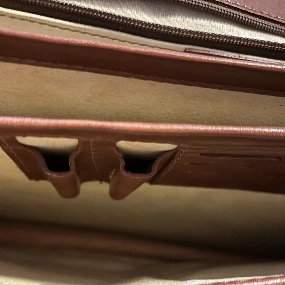 Elegant Brown Leather Briefcase